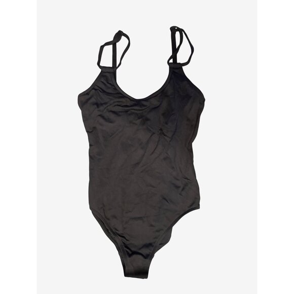 Seafolly Australia Black One-Piece Swimsuit US 6 UK 10 Double Strap Scoop Neck - Picture 3 of 8